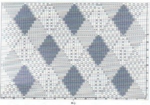 Diamond and Lace Tee Knitting Pattern 1