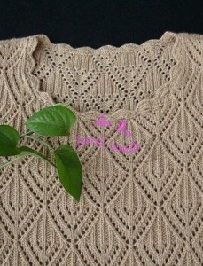 ribbed lace diamonds stitch