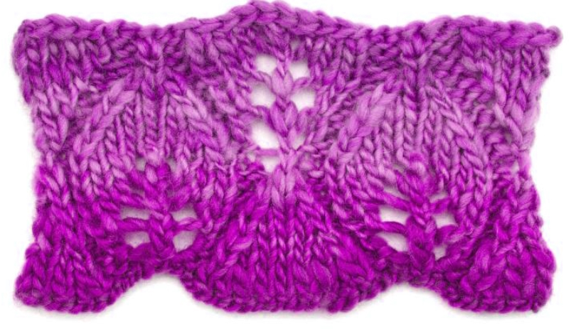 Flame Lace Knitting Stitch