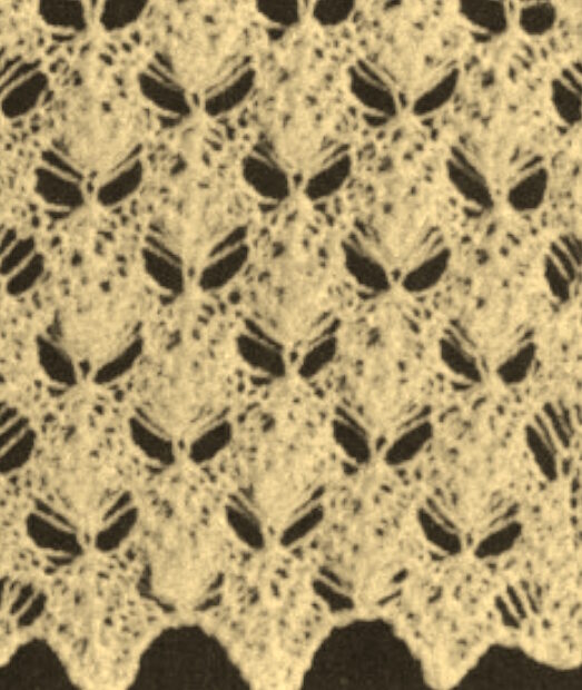 Madeira Leaf Pattern Lace Knitting Stitch